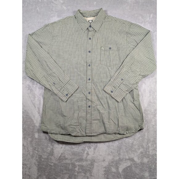 Timberland Button Up Shirt Mens Size XL Plaid Green Casual Work Outdoor Chore - Picture 1 of 7